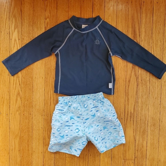 i play. Swim I Play Swim Shirt And Green Sprouts Shaek Trunks With